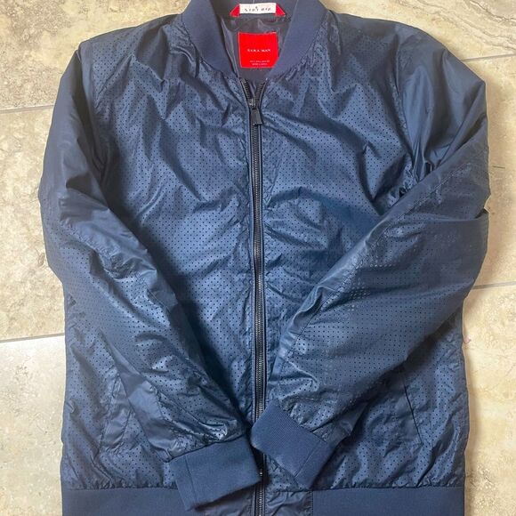Zara Men’s Bomber Track Jacket EUC Size Large - Picture 5 of 7